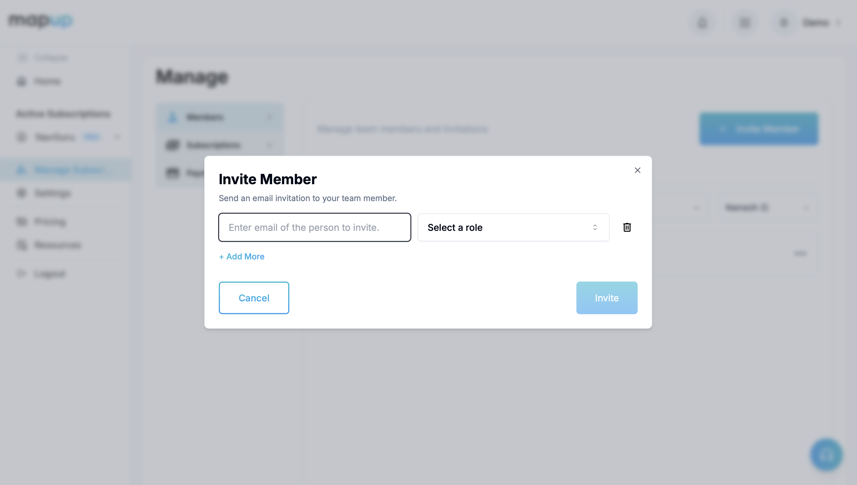 Invite a team member
