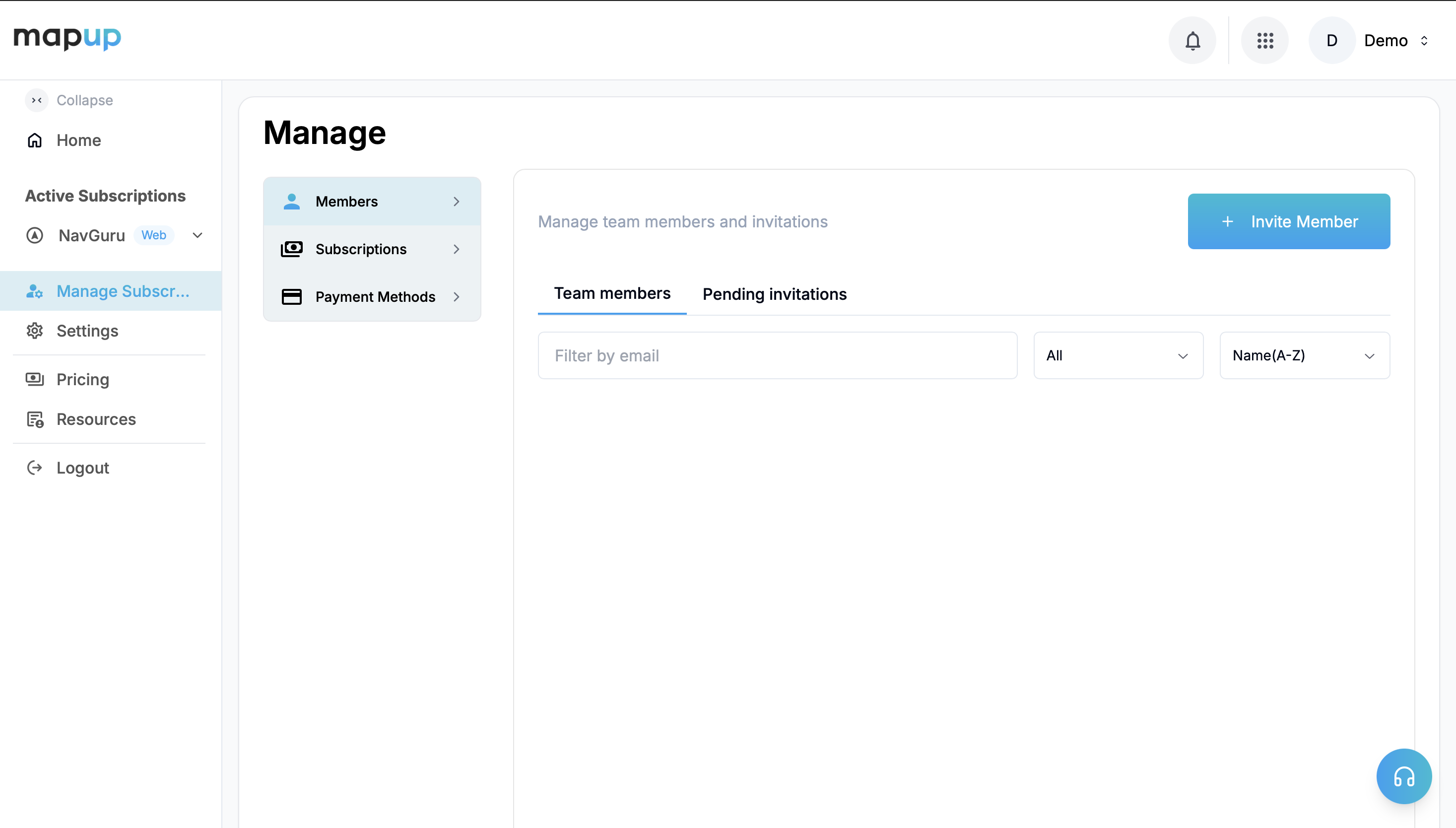 Manage → Members